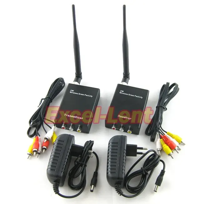 Newest!2000M 2W 2.4G Wireless AV Video Wireless Transceiver for CCTV