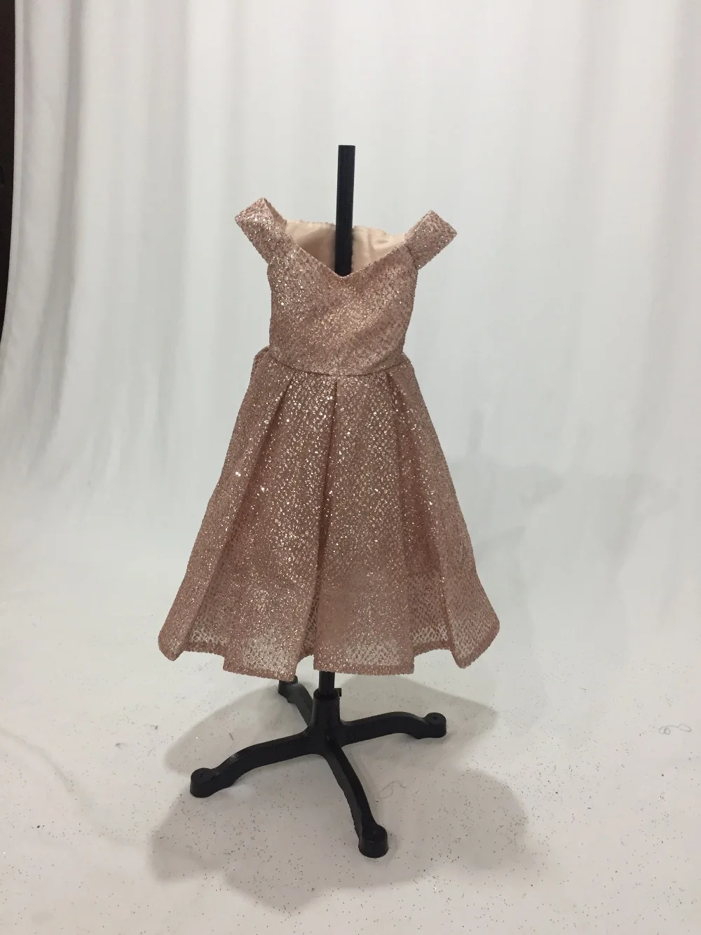 ILUSY Bling бальное платье цвета шампанского Платья с цветочным узором для девочек Пышное детское платье с v-образным вырезом и блестками
