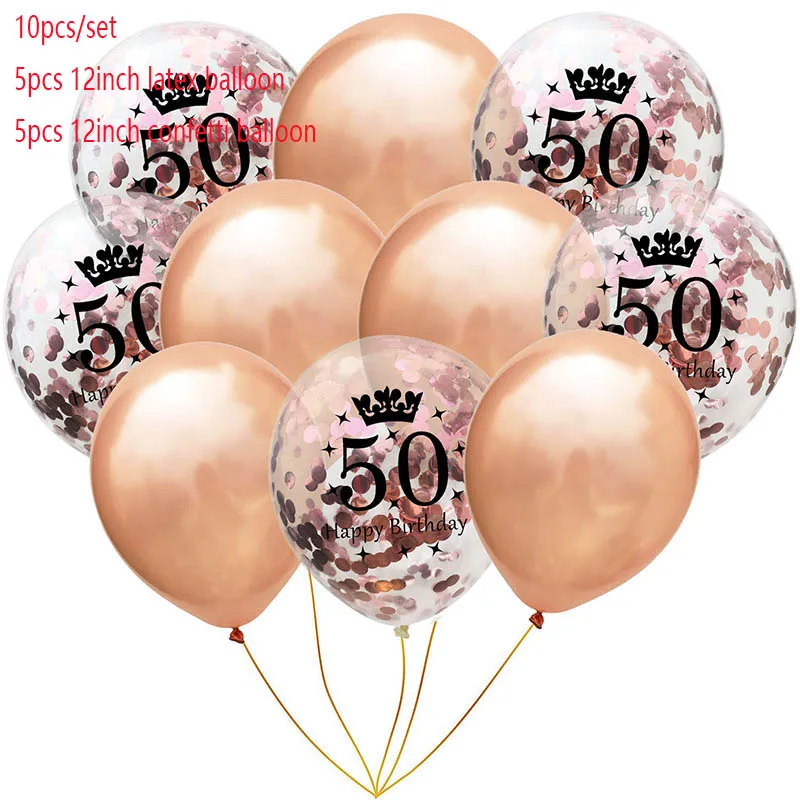 60, 50, 40, 30 черные и золотые шары на день рождения, конфетти, баллоны для дня рождения, украшения для вечеринок, для взрослых, балоны, гелиевые шары