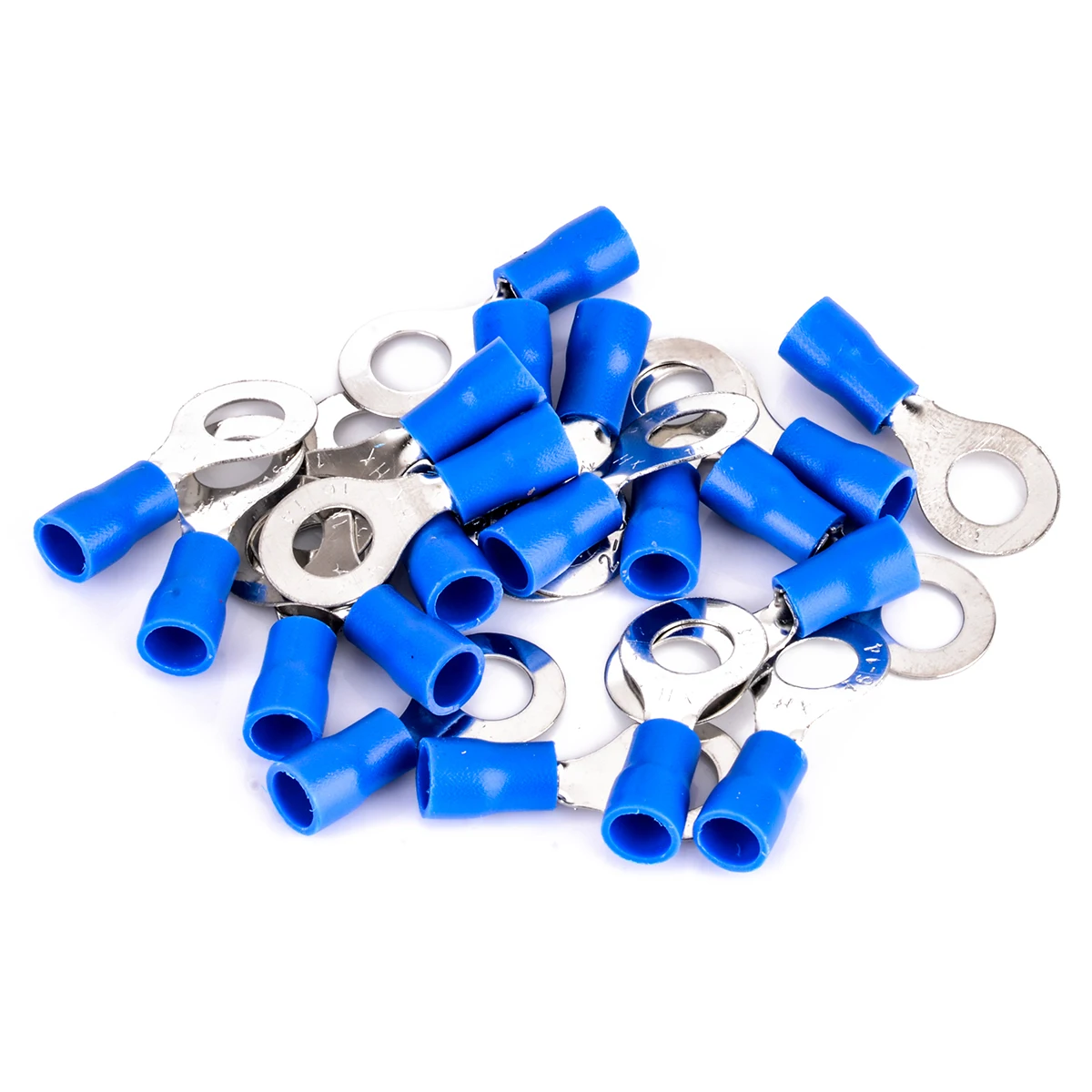 20pcs Blue Insulated Crimp Ring Terminal Electrical Wire Connectors 14-16 AWG RV 2-6