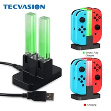 4 в 1 светодиодный зарядный зарядное устройство для док-станции Колыбель конвертер для контроллеров Подставка для зарядки Держатель для Nintendo переключатель NS геймпады