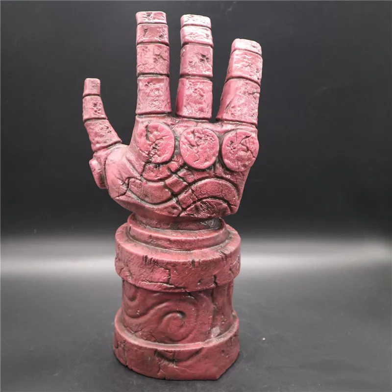 Красный Hellboy маска Hellboy латексные маски перчатки страшный ужас фильм маска костюмы на Хэллоуин косплей реквизит Новинка - Цвет: Красный