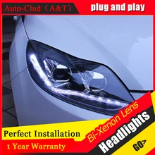 car styling For Ford Focus headlights U angel eyes DRL 2012 2014 For Ford Focus LED