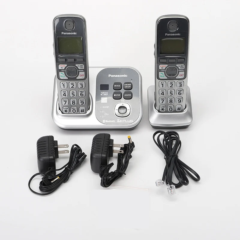 4 трубки KX-TG7731S 1,9 ГГц цифровой беспроводной телефон DECT 6,0 связь с сотовым через Bluetooth беспроводной телефон с системой ответа