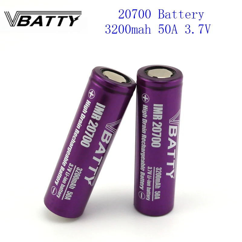 1 шт./лот 20700 батарея 3200mah 50A 3,7 V литий-ионная аккумуляторная батарея высокого стока 50A 20700 батарея