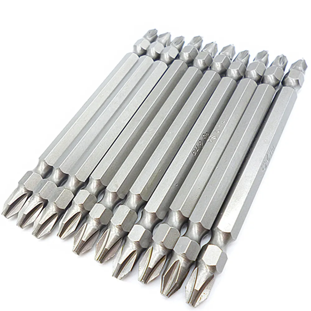 10 Piece 100mm Double Ended Ph2 Head Driver Bit 2# Philips ...