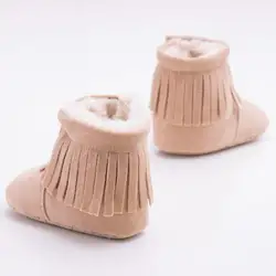 Новорожденных Zapatos ребенок Обувь для девочек мягкая подошва хлопковые пинетки Ткань малыша младенца Впервые Уокер QF