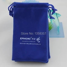 Маленький синий бархатный ювелирный мешочек, бархатный подарок, бархатный шнурок, мешочек для украшений, сумка для мобильного телефона