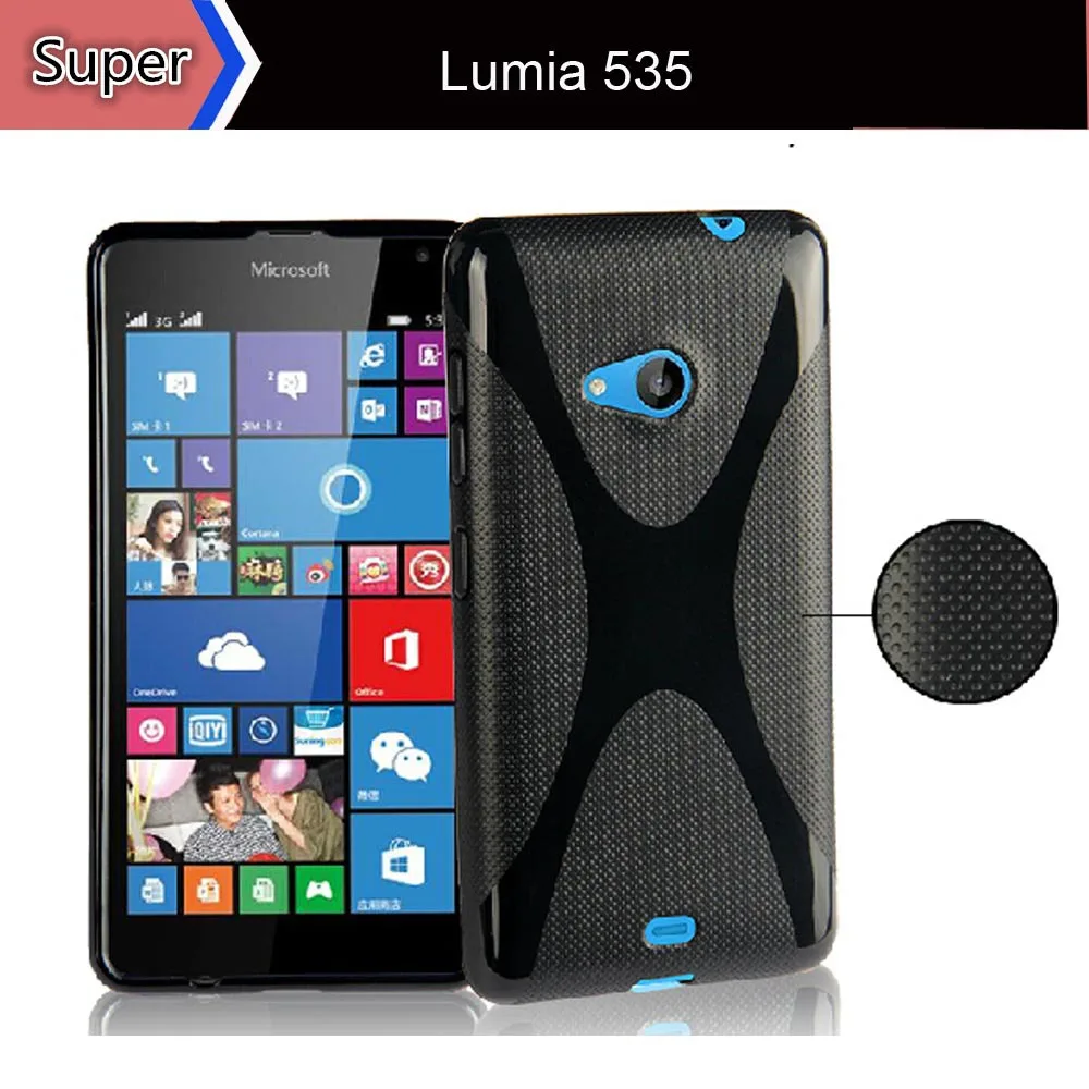 Lumia 535 CRYSTAL CLEAR Silicon Gel Soft BACK CASE COVER