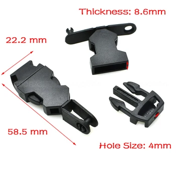 

New Arrivals Webbing 15mm Black POM Strap Rotating Buckle Plastic Buckle For Backpack Outdoor Sport Bag