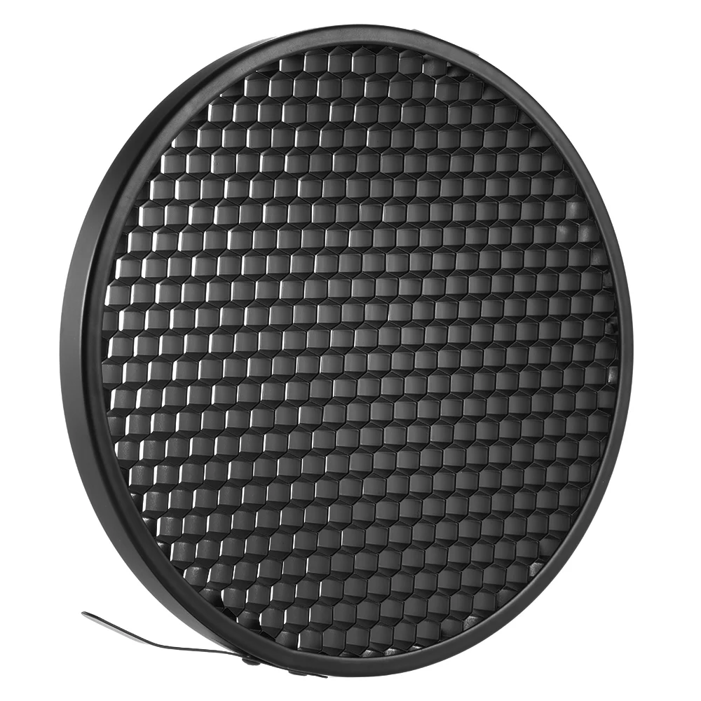 

Andoer 7" Standard Reflector Diffuser Lamp Shade Dish 60 Degree Honeycomb Grid for Photo Studio Accessories