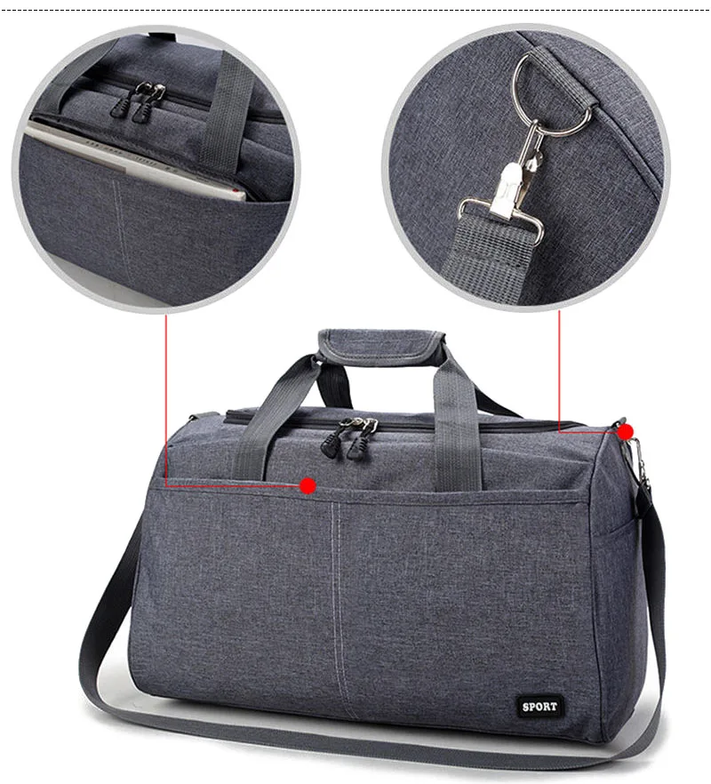 Хит, спортивная сумка для путешествий, тренировочные сумки для спортзала для мужчин и женщин, прочные сумки для путешествий, уличные сумки на плечо Gymtas Sac De Sport XA398WA