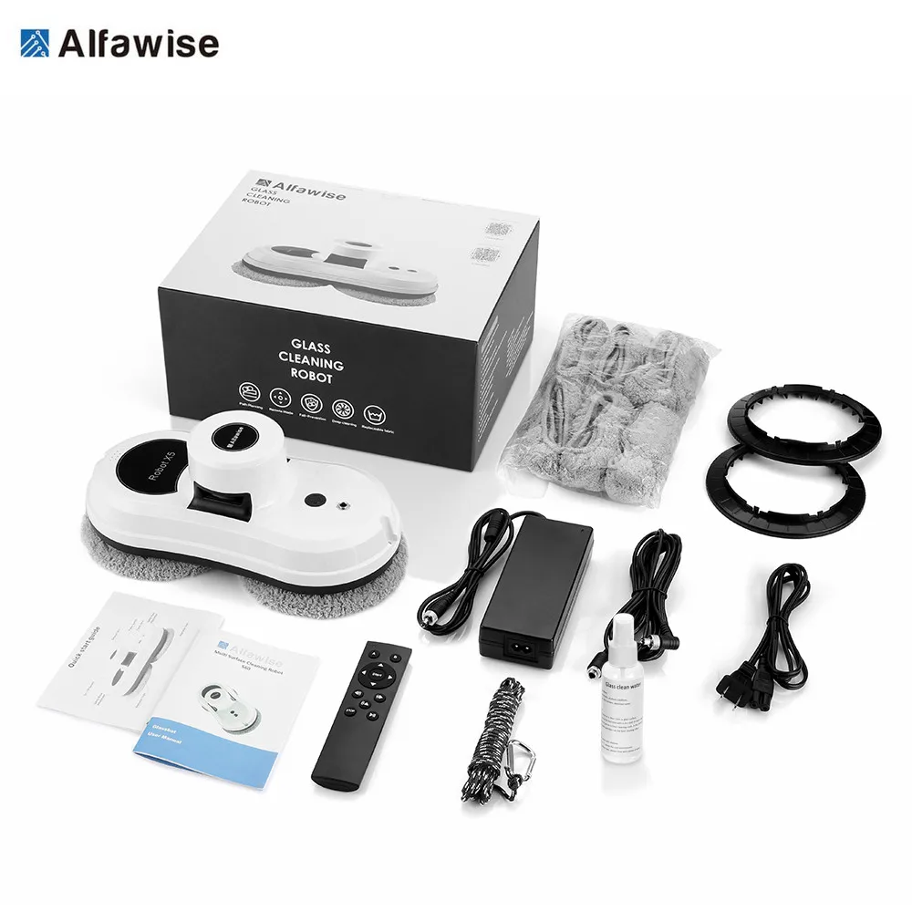 Alfawise S60 Vacuum Cleaner Robotic Window Cleaner Remote Control