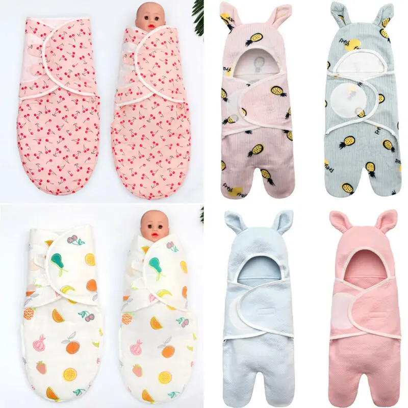 Спальные мешки для младенцев, пеленальный конверт-кокон для новорожденных, Хлопковое одеяло для детей 0-12 месяцев, Пеленальное Одеяло
