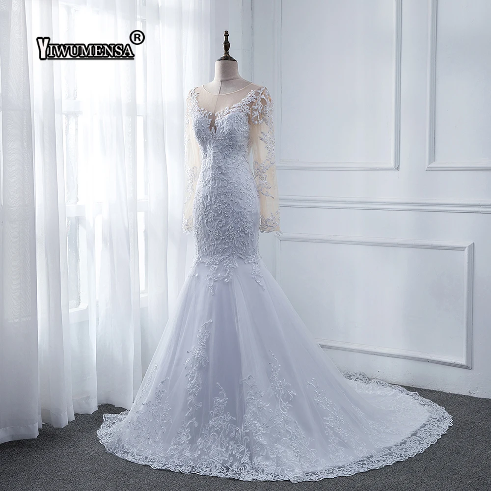  Aliexpress  com Buy Vestido De Noiva Lace Mermaid Wedding  