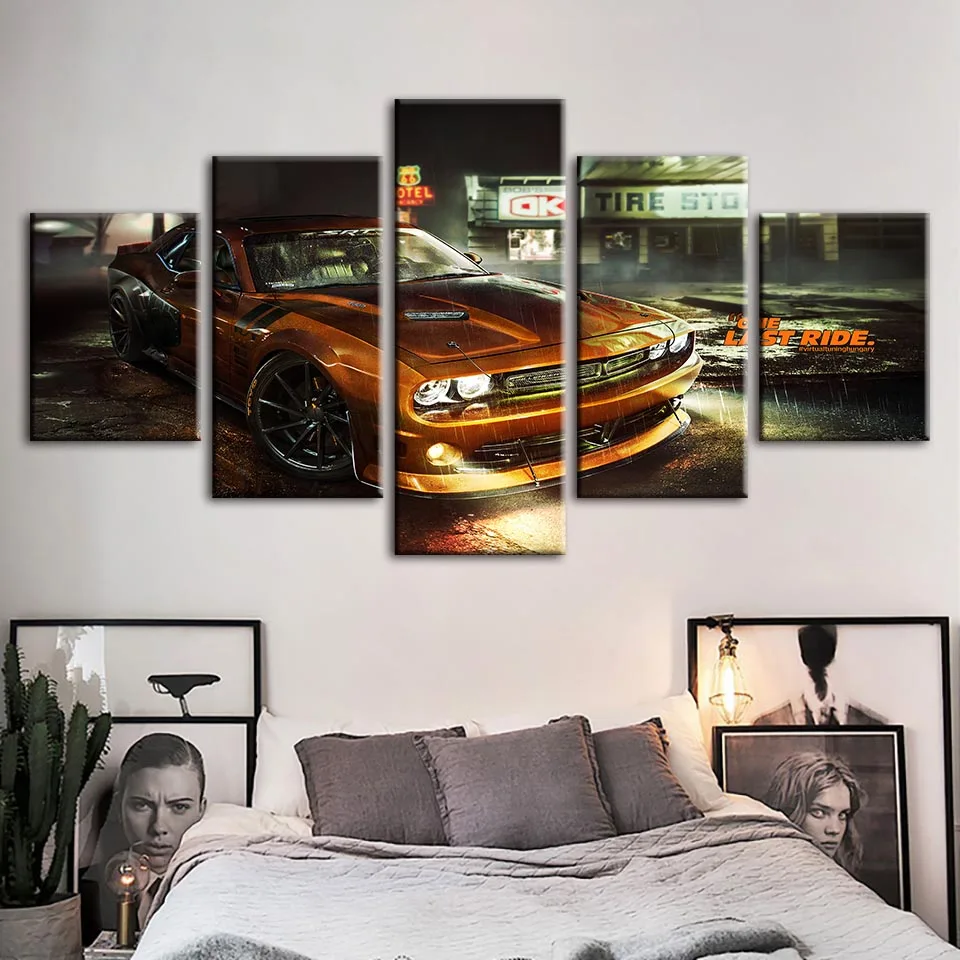 

Home Decoration Wall Artwork Pop Modern HD Ordinary Car Canvas Painting Printed Modular Pictures Posters For Bedroom Framework