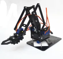 Acrylic Mechanics Handle Robot 4 DOF arm arduino Created Learning Kit sg90 цена Acrylic Mechanics Handle Robot 4 DOF arm arduino Created Learning Kit sg90 цены онлайн