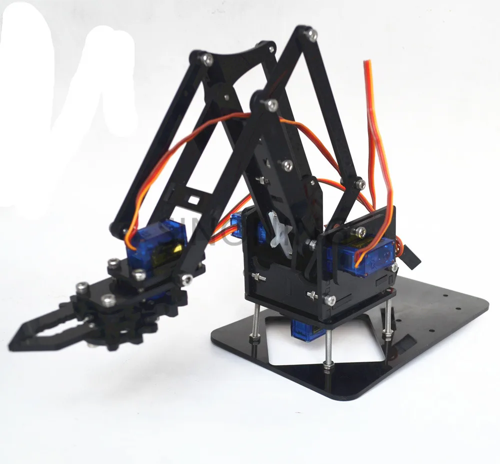 comprar Acrílico Mecânica Punho 4 Robô DOF braço arduino Criado Aprendizagem Kit SG90