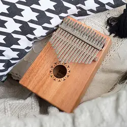 17 ключ палец калимба Mbira санза игрушечное пианино карман Размеры поддерживая мешок клавиатура маримба древесины музыкальный инструмент