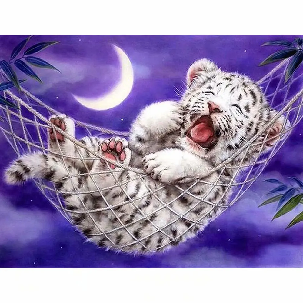 

YI BRIGHT New Diamond Embroidery Tiger Baby 2019 5d Diamond Painting Full Square Rhinestones Picture Diamond Mosaic Beadwork