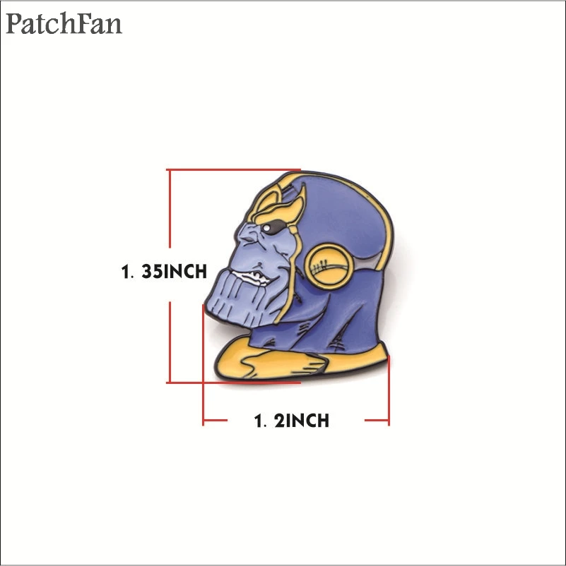 Patchfan Thanos Infinity Gauntlet цинковые булавки para рюкзак галстук Одежда для сумки рубашка Значки броши для мужчин и женщин A0969