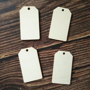 

Wooden Gift Blank Tag Embellishment Unfinished Tags With Holes Cutouts Plaque Card Making Wood Art Craft