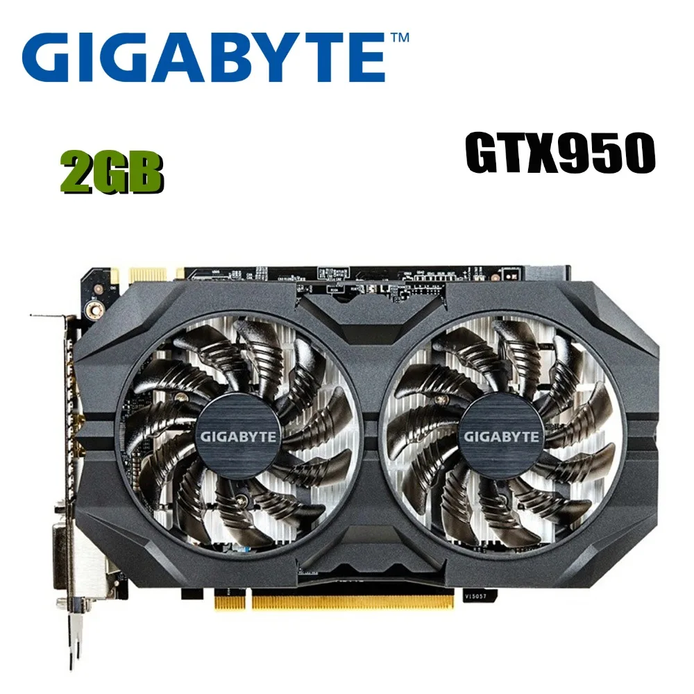 

GIGABYTE Graphics Card GTX 950 2GB 128Bit GDDR5 Video Cards for nVIDIA VGA Cards Geforce Original GTX950 Hdmi Dvi game Used