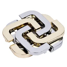 1 Pcs Puzzle Alloy 4C Lock Puzzle Four-Leaf Clover IQ Kid Adult Intelligent Toy