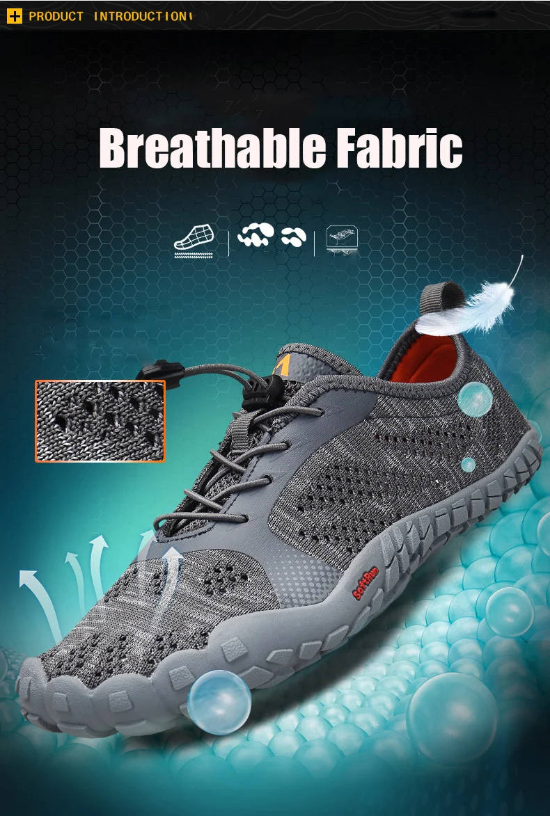 Masculino ao ar Sapatos de Água do Aqua Tênis para Homem Sapatos de Praia Verão Livre Descalço Cinco Dedos Caminhadas Rio Trekking Pesca Tênis Homem 4 Verão masculino ao ar livre sapatos de