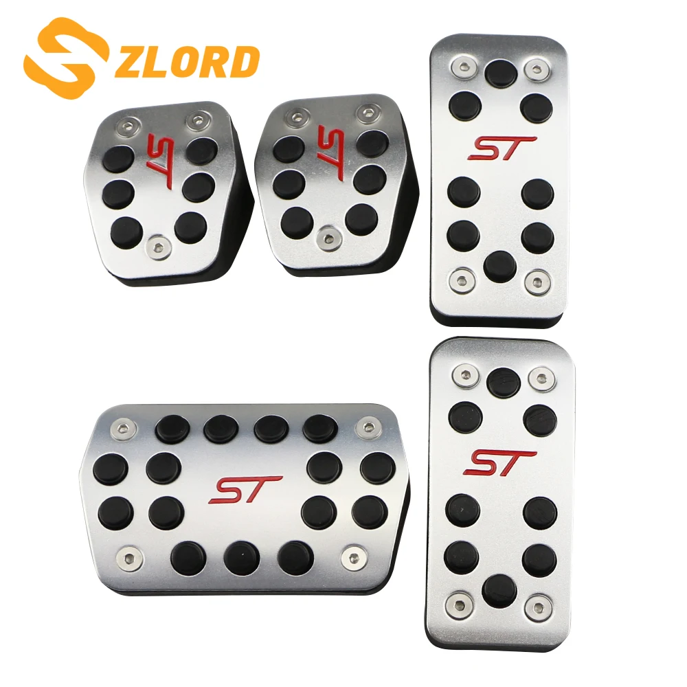 

Stainless Steel Car Pedals Covers for Ford Focus 2 3 4 MK2 MK3 MK4 Kuga Escape RS ST 2005-2017 Clutch Gas Brake Pedal Set Pads