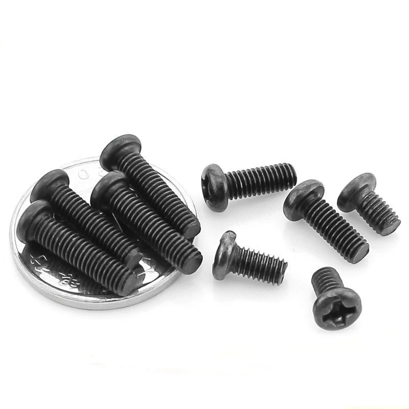 

150PCS-M3*4/5/6/8/10/12/16 Crosshead Pan Screws /Round Head Screws /Black Precision Screws