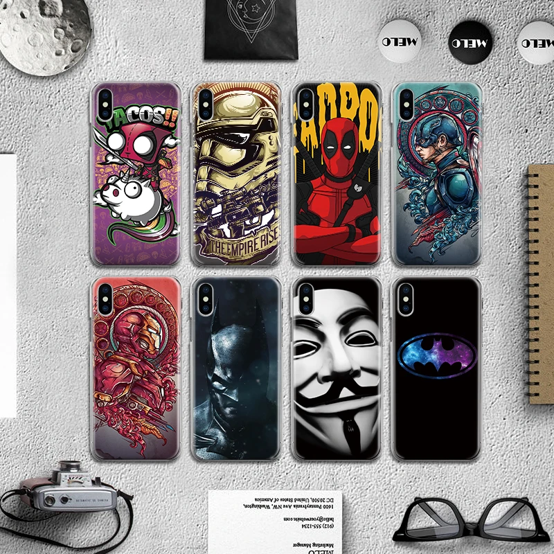 

For Iphone 4 4S 5 5S SE 6 6S 7 8 Plus X Plastic Back Cover Hollywood Movie Super Hero Mr.Mask Hard Case Fundas Coque Bumper