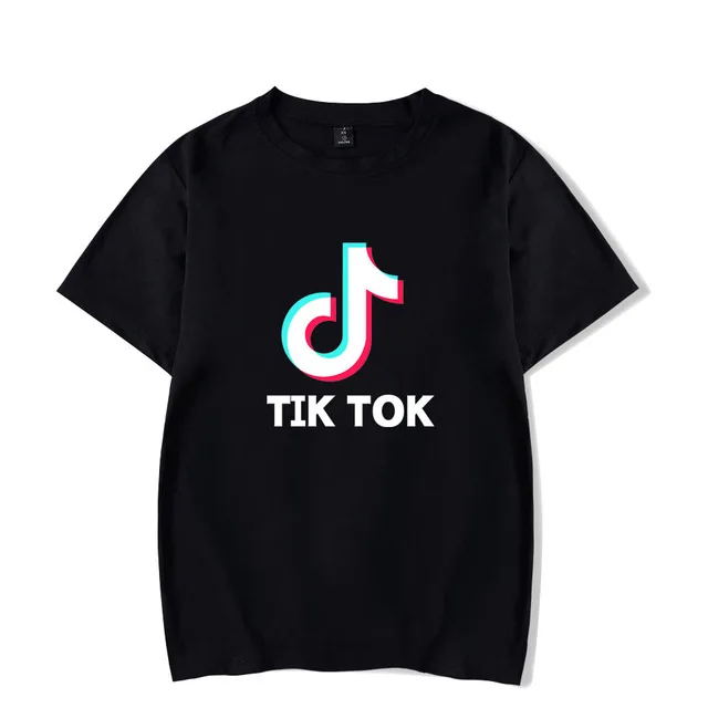 

2019 TikTok Printed t-shirt T-Shirt TIK Tok Music Note Artist Logo Summer Han Fan Student Black T-Shirt New Way 1159 - Unisex T-