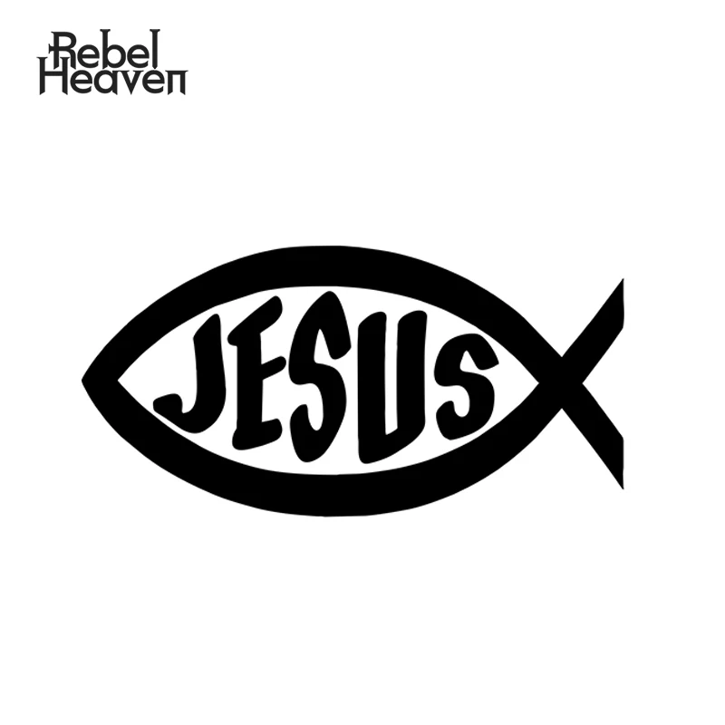 Rebel Heaven автомобильный Стайлинг Забавный JDM Bite Me Lips Love Paw принт Рыбы Ichthys Jesus