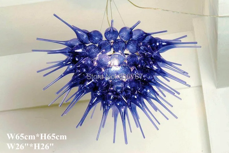 

Free Shipping Pretty Blue Color Low Ceiling Crystal Chandelier