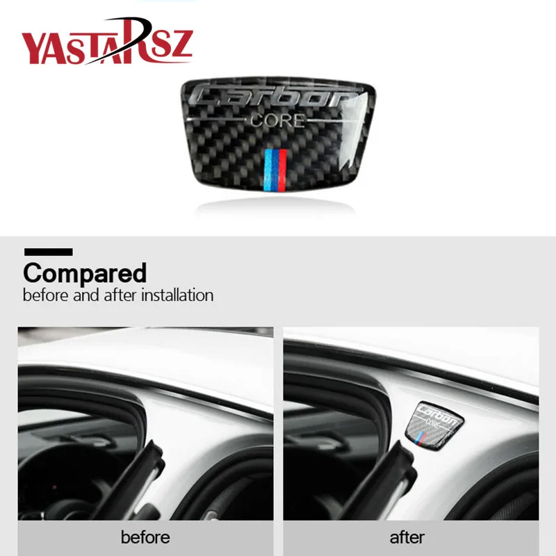 

Carbon Fiber Car Steering Wheel Sticker M stripe Emblem Stickers for BMW X1 2016 F48 1 Series 2017 F52 2 Series Tourer F45 F46