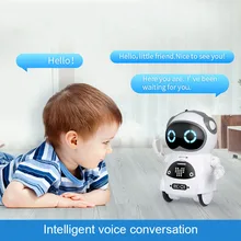 Çok fonksiyonlu elektrikli ses akıllı Mini cep Robot erken eğitim etkileşim masa Robot M09