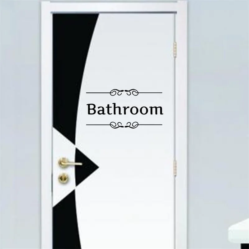 bagno con doccia porta dingresso segno adesivi decalcomanie decorazione da parete per negozio ufficio