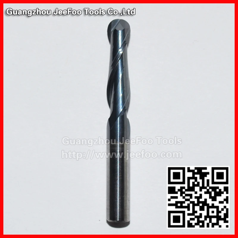 

6*25mm 2 Flutes Carbide Ball Nose End Mills, Tungsetn Striaght Shank CNC Milling Cutter with Coated for Woodworking