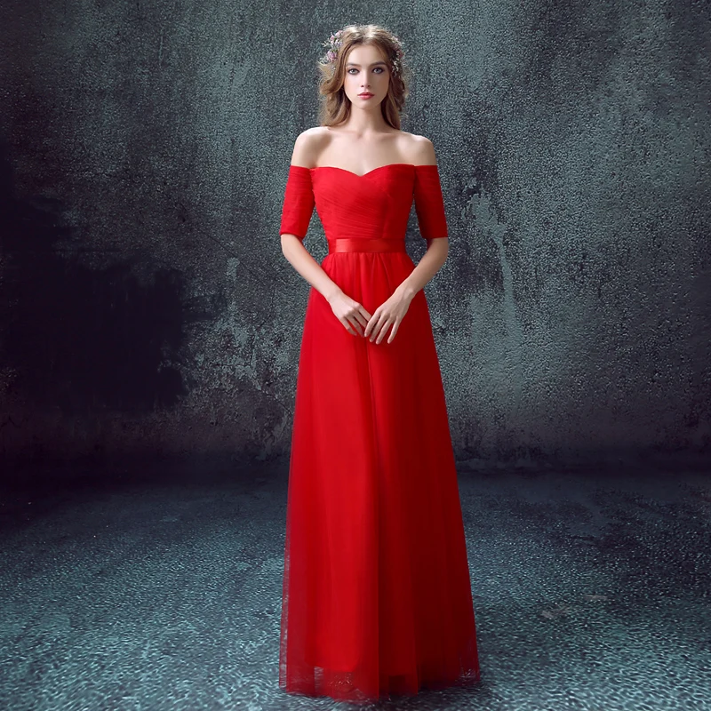 red color wedding gown