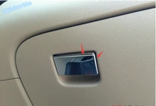 High Quality For Nissan Qashqai J11 2014 2015 2016 ABS The Copilot Glove Storage Box Handle Cover Sequins Trim