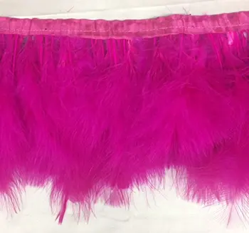 

10Meter Hot Pink Turkey marabou feather trimming/fringe DIY feather cloth accessories Wholesale Price