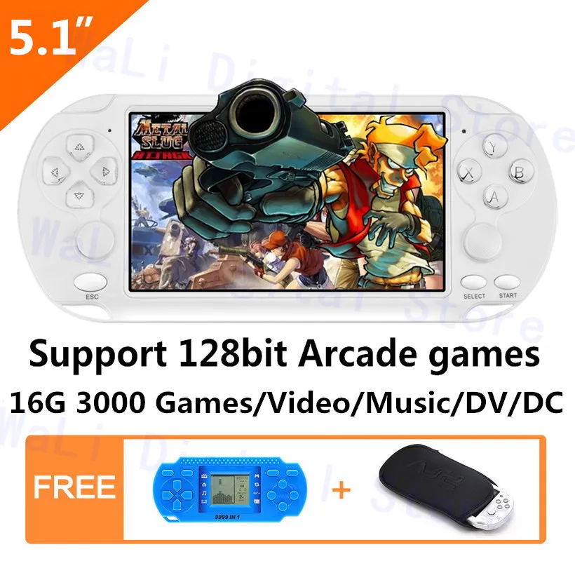 New JXD 5.1 inch video game console 16GB build in 3000 