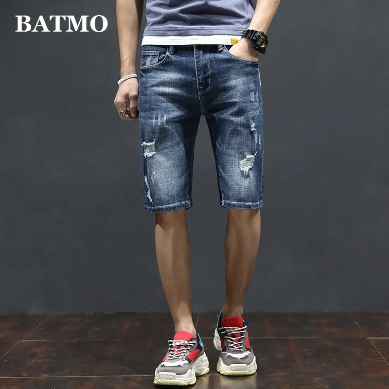 

Batmo 2019 new arrival high quality casual slim elastic jeans men ,men's denim shorts ,skinny jeans men W008