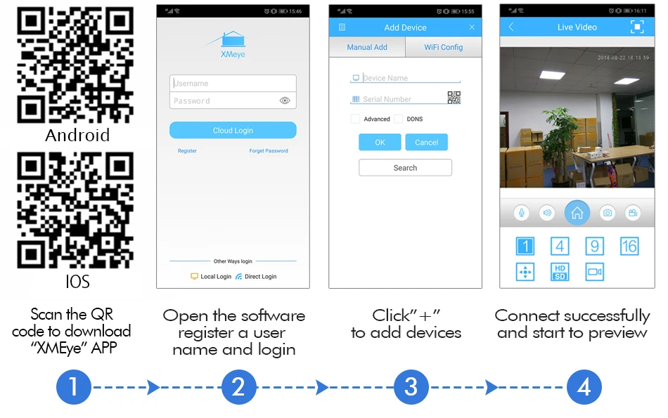 4x zoom digital 2mp para poe nvr