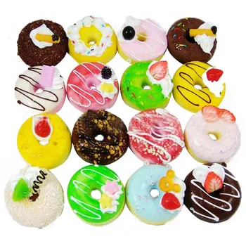 

Besegad 4pcs Slow Rising Squishy Doughnut Cake Squeeze Donut Food Cream Bread Oyuncak Decompression Relieves Stress Anxiety Toy