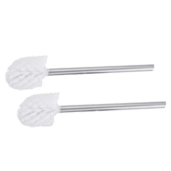 

(2 White Replacement) Stainless Steel Bathroom Accessory Toilet Brush Head Holders Drop Shopping