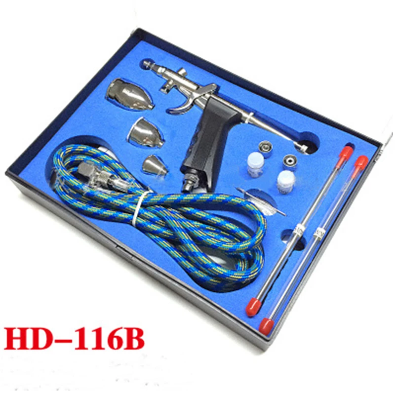 HD 116B Art Airbrush Dual Action Airbrush Air Compressor Kit Craft Cake
