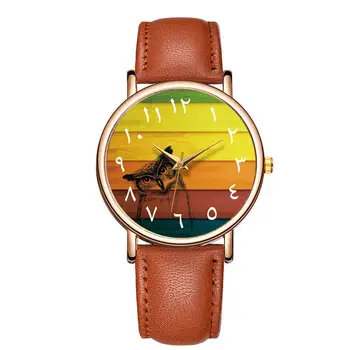 

Fashion owl Ladies Watch Middle East Design Casual Women Watches Casual Quartz Clock Arabic text Female Wrist watches Animal