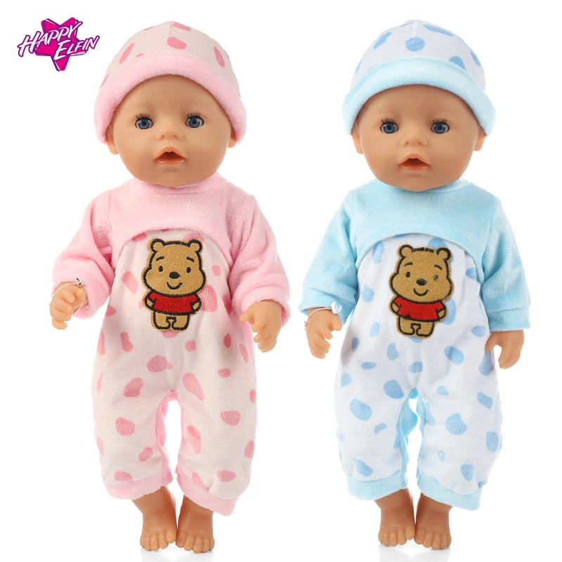 Handmade Baby Born Zapf Blue Points Pajamas Suit Doll Clothes Fit 43cm